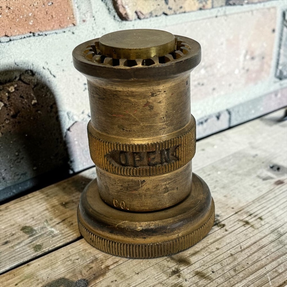 Vintage Elkhart Brass Fire Hose Nozzle 742-48-SM Brass Fog Spray Nozzle
